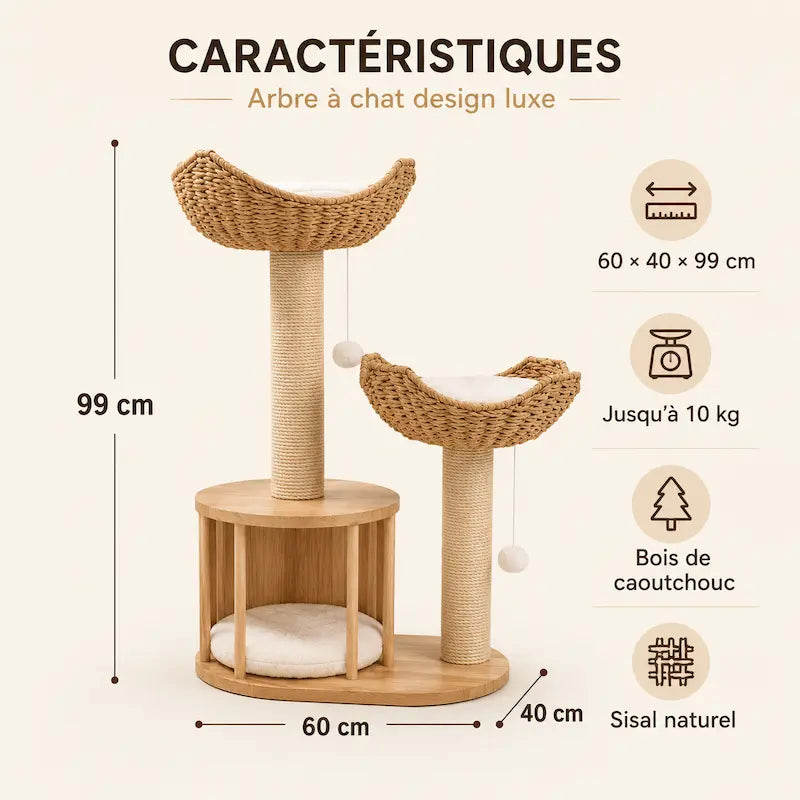Arbre à chat design luxe