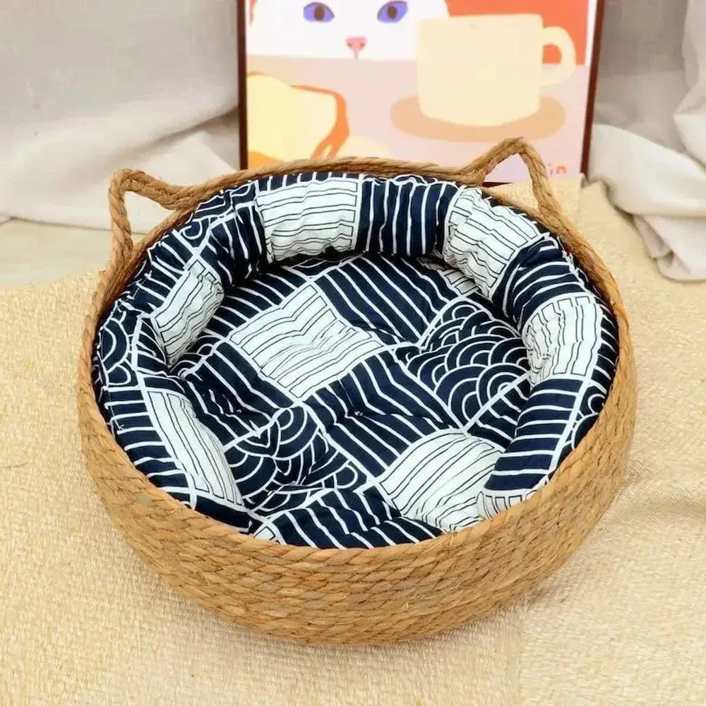 Panier en osier pour chat