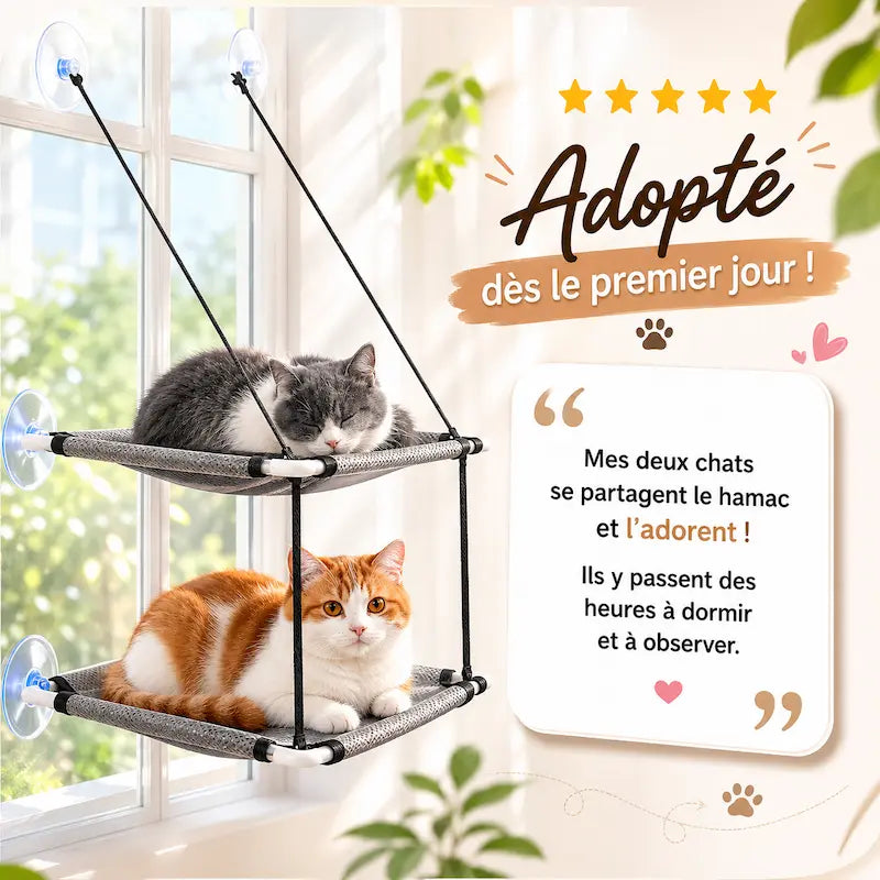 Hamac double pour chat