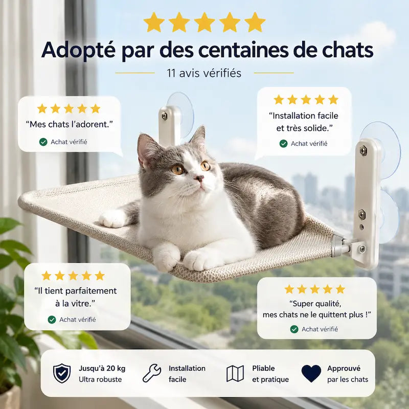 Hamac pliable pour chat