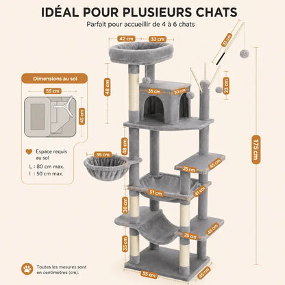 Arbre à chat avec hamac