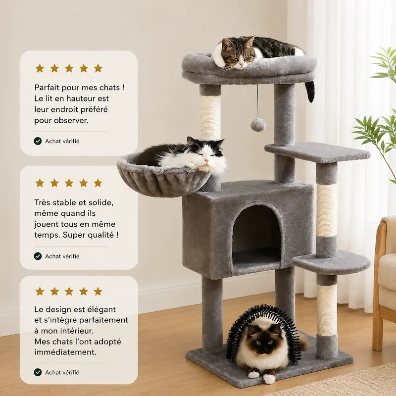 Arbre à chat avec jouet