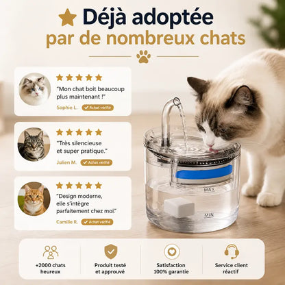 Fontaine chat 2L design avec capteur