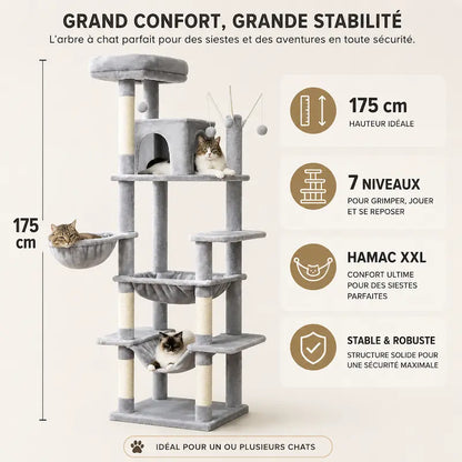 Arbre à chat avec hamac