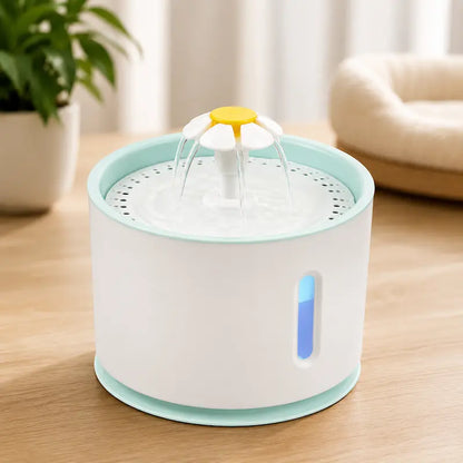 Fontaine à eau design fleur inox
