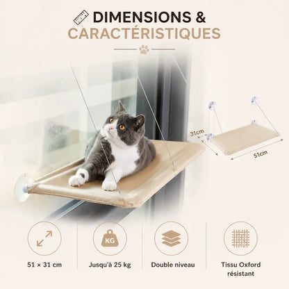 Hamac de fenêtre pour chat