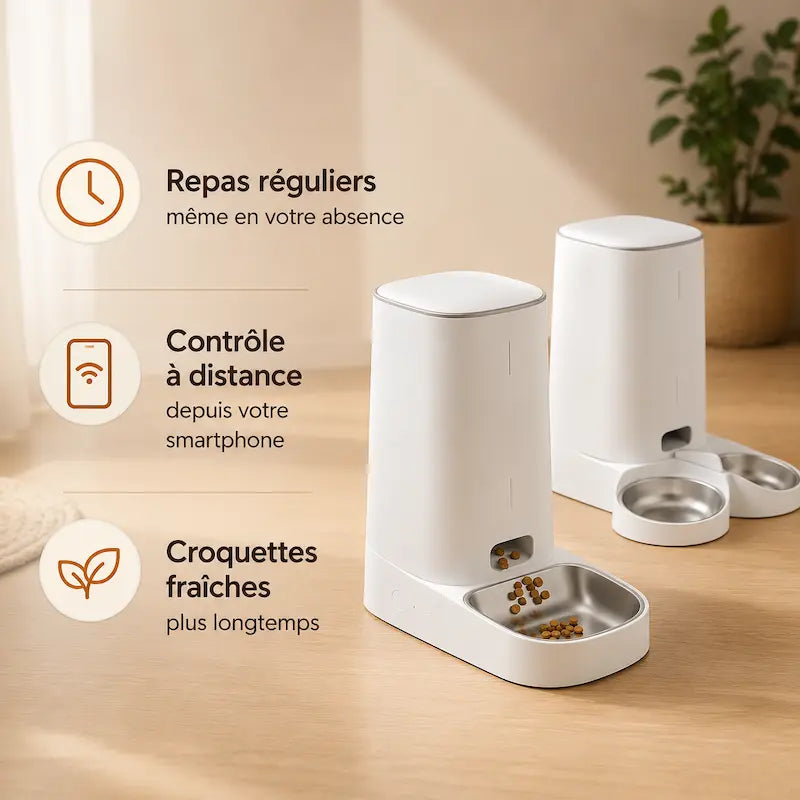 Distributeur automatique croquettes chat