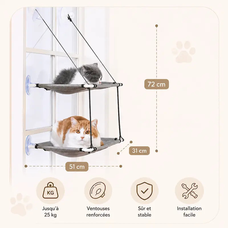 Hamac double pour chat