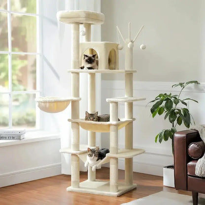Arbre à chat avec hamac