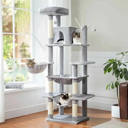 Arbre à chat avec hamac
