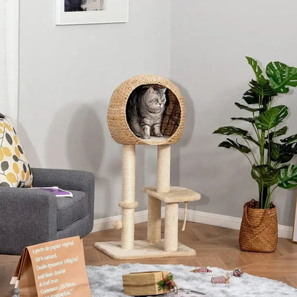 Arbre à chat avec panier
