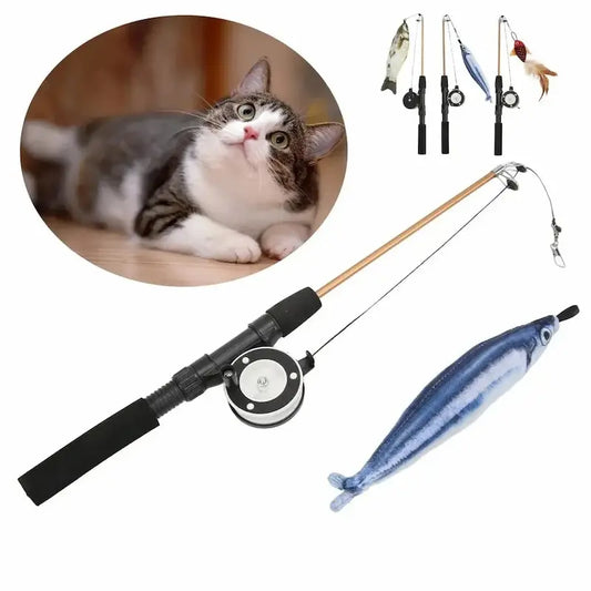 Canne à pêche pour chat - Dépense & complicité | FelinJoy