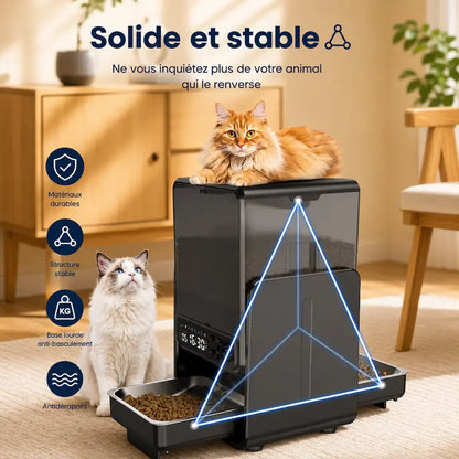 Distributeur de croquettes double pour chat