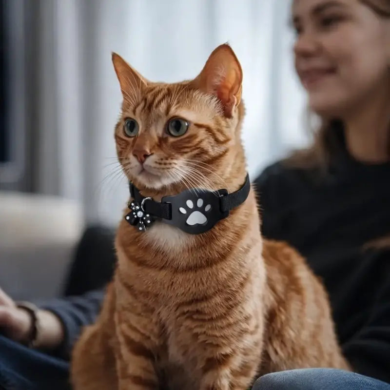 Collier chat support AirTag – Anti-fugue sécurisé | FeliFind