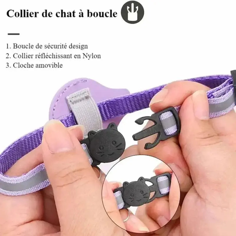 Collier chat AirTag