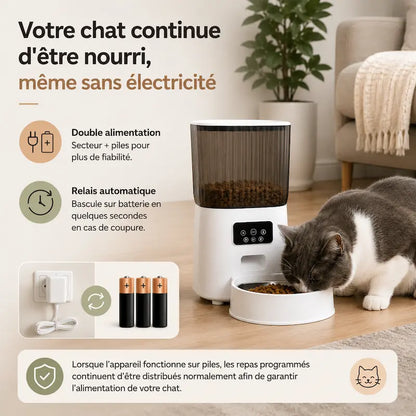 Distributeur de croquettes pour chat avec caméra