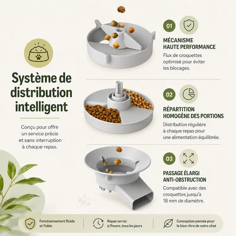 Distributeur de croquettes pour chat avec caméra