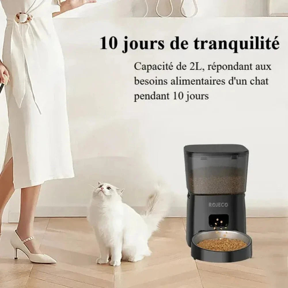 Distributeur croquettes chat connecté