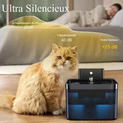 Fontaine à eau chat sans fil