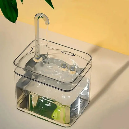 Fontaine à eau chat transparente – Niveau visible | ClearFlow