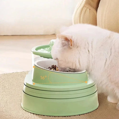 Fontaine eau & croquettes chat