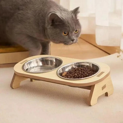Gamelle chat surélevée