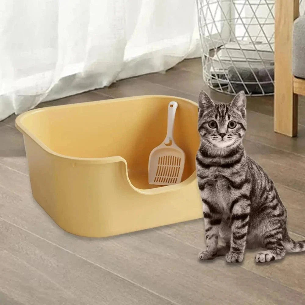 Grand bac à litière pour chat - Circulation d’air améliorée | RoomyCat