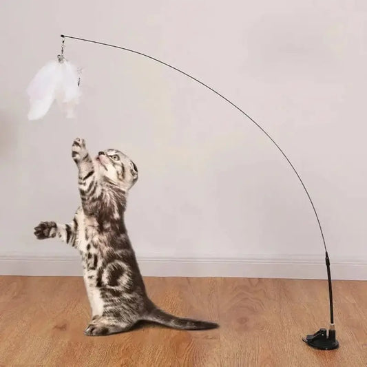 Jouet pour chat plume à ventouse - Amusement garanti | PlumeStick