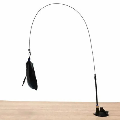 Jouet pour chat plume à ventouse