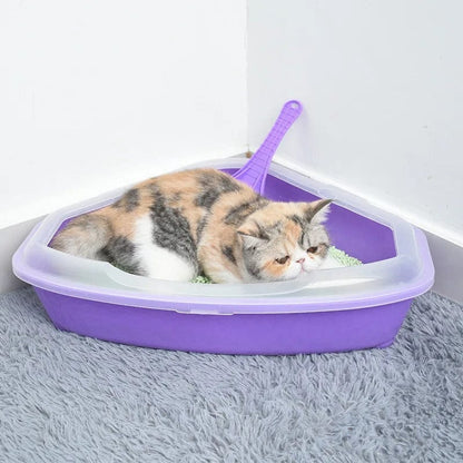 Litière d’angle pour chat - Gain de place | CornerCat