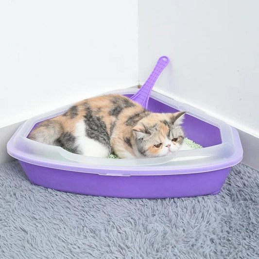 Litière d’angle pour chat - Gain de place | CornerCat