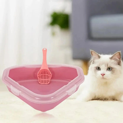 Litière d’angle pour chat