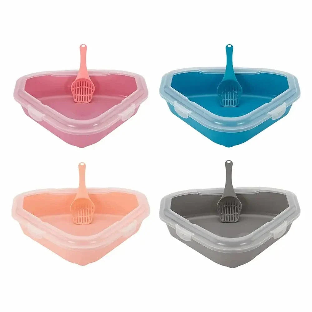 Litière d’angle pour chat