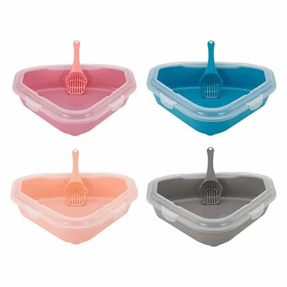 Litière d’angle pour chat