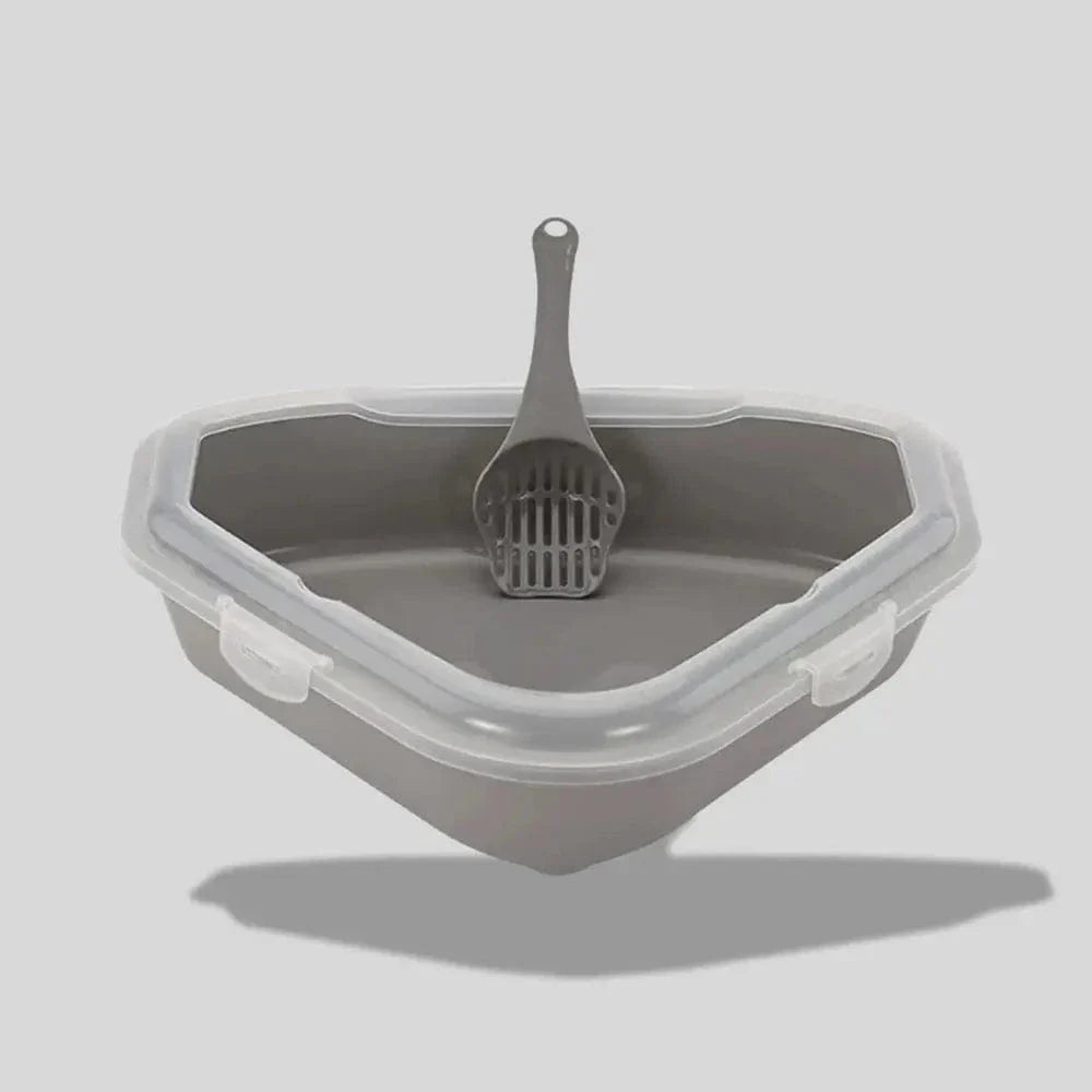 Litière d’angle pour chat