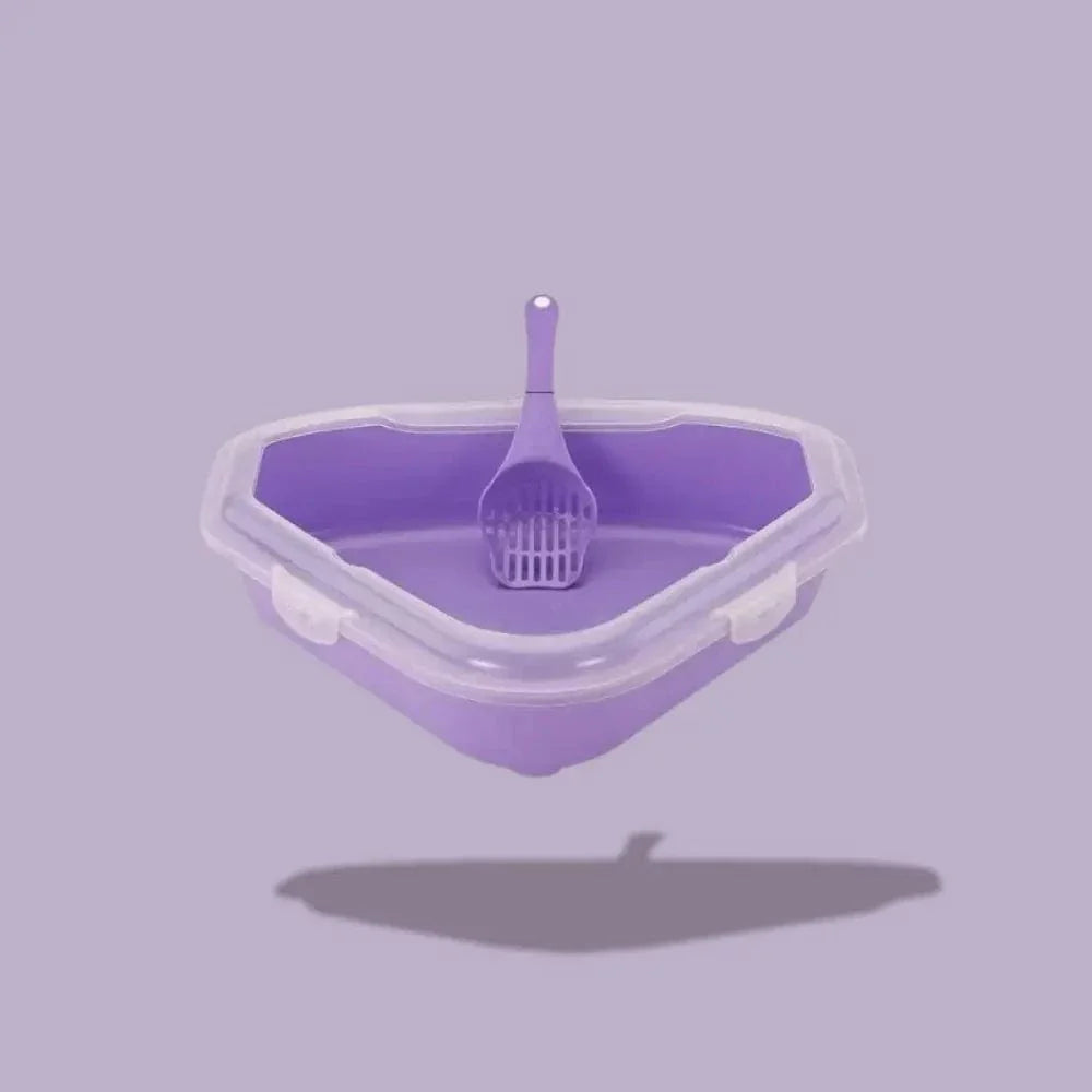 Litière d’angle pour chat