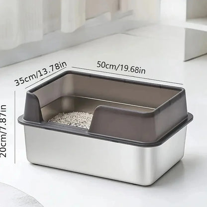 Litière inox pour chat