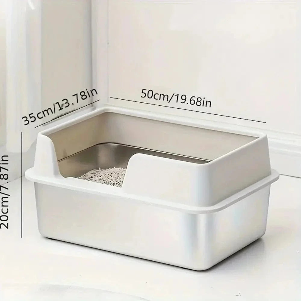 Litière inox pour chat