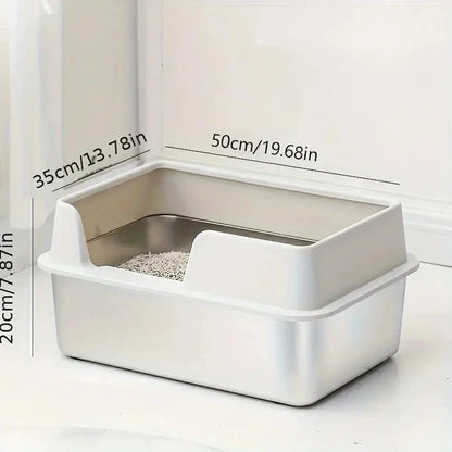Litière inox pour chat