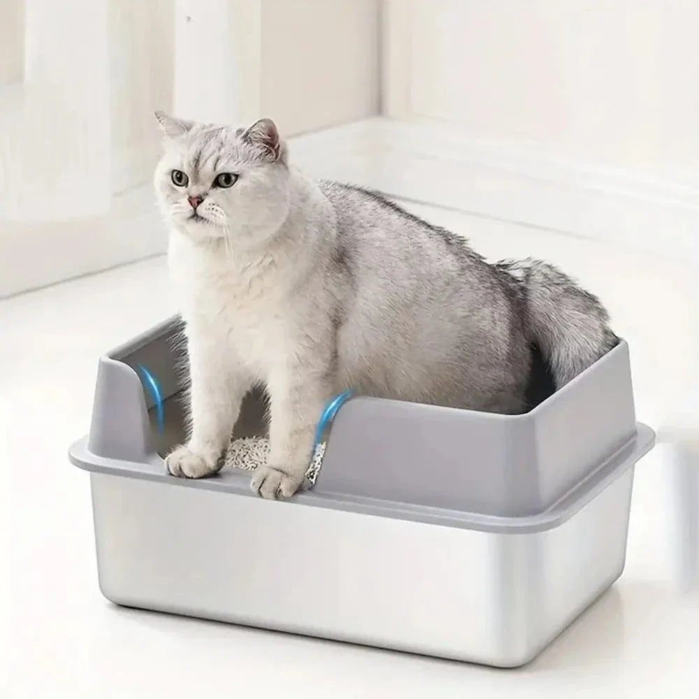 Litière inox pour chat