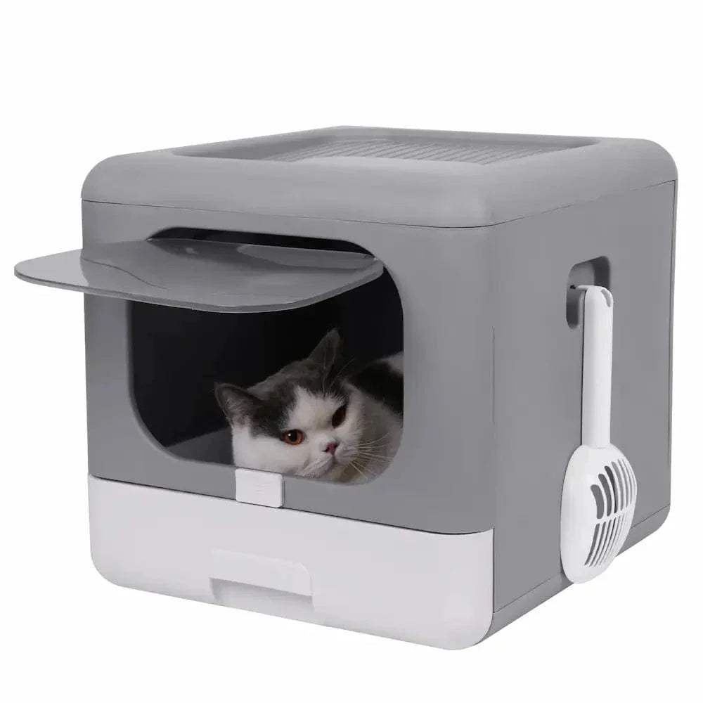 Maison de toilette chat cube
