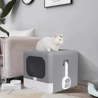 Maison de toilette chat cube
