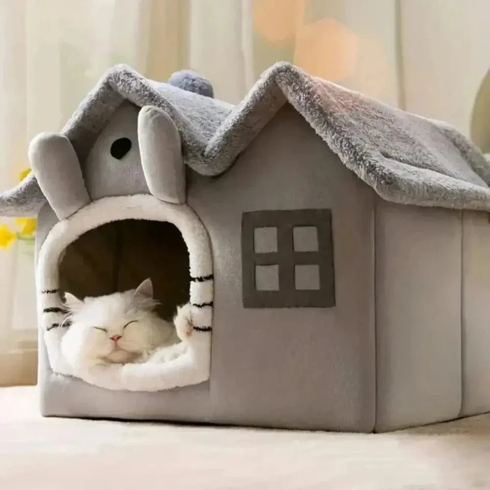 Maison en peluche pour chat - Abri chaleureux | CozyHome