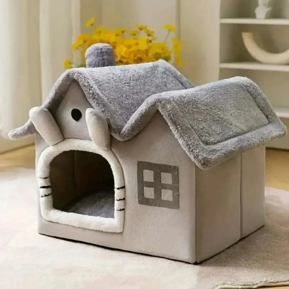 Maison en peluche pour chat