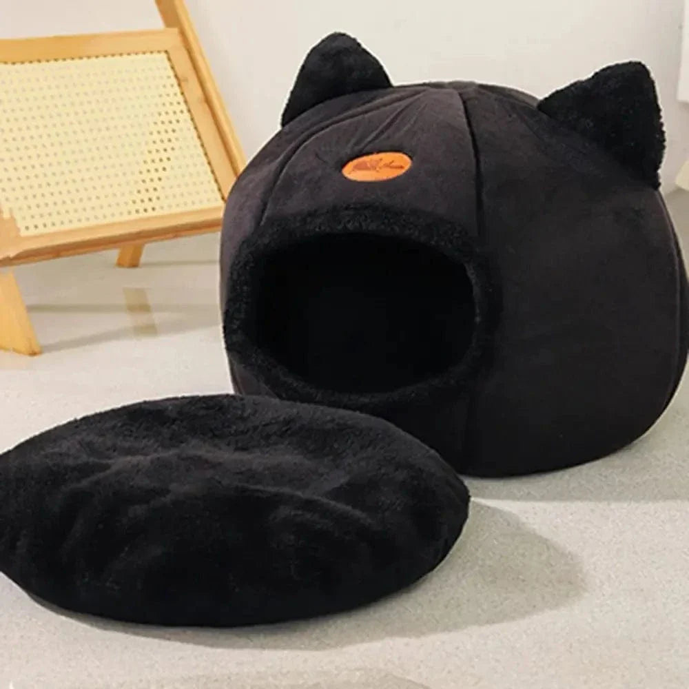 Panier chat tête de chat