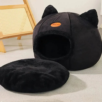 Panier chat tête de chat