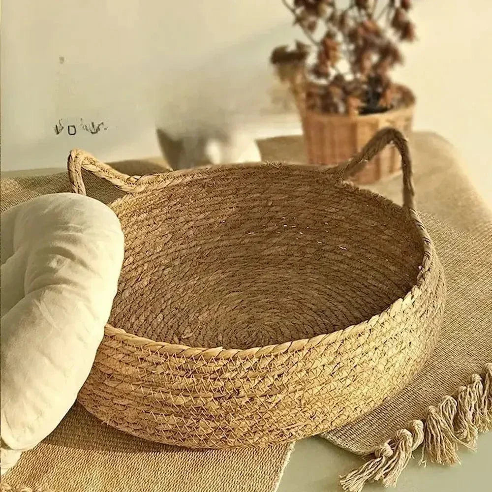 Panier en osier pour chat