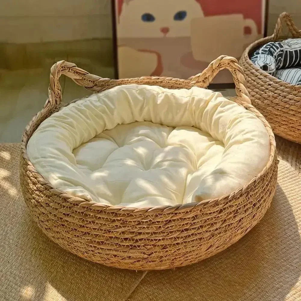 Panier en osier pour chat - Le confort au naturel | WickerCat