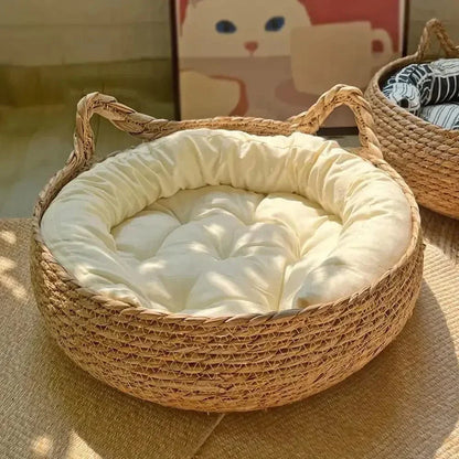 Panier en osier pour chat - Le confort au naturel | WickerCat