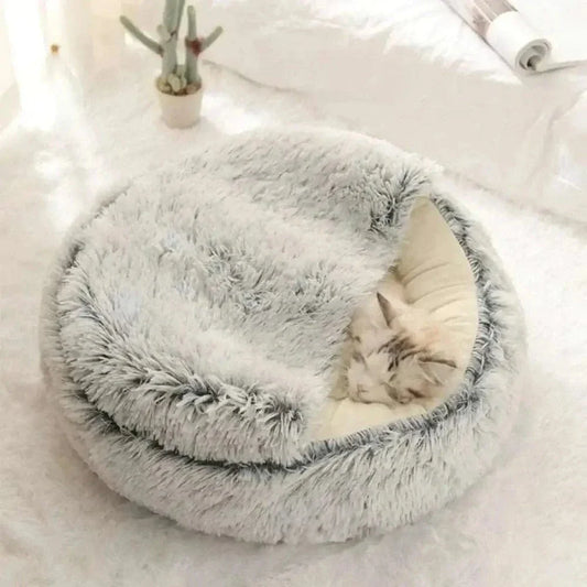 Panier rond pour chat - Peluche douce - | CuzyNest